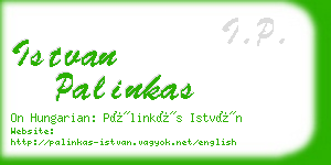 istvan palinkas business card